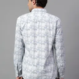 Cantabil Blue Cotton Regular Fit Printed Shirt image 2