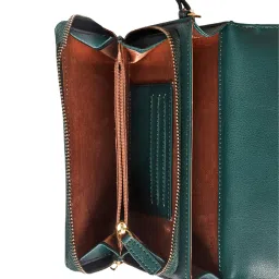 Global Desi Green Medium Cross Body Bag image 5
