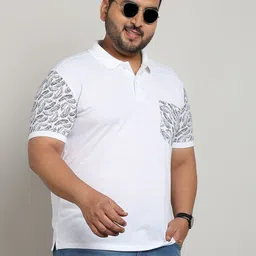 XFOX Men Printed Polo Collar Slim Fit T-shirt-picture-17