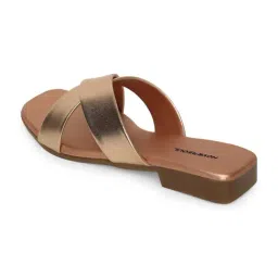 Hoversoul Women's Ellora Talic Gold Cross Strap Sandals image 4