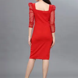SELVIA Red Bodycon Dress image 2