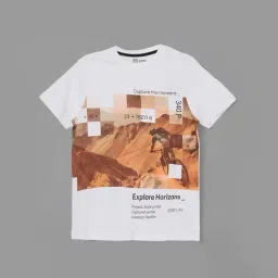Fame Forever by Lifestyle Kids White & Brown Cotton Printed T-Shirt-picture-23