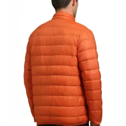 Louis Philippe Orange Regular Fit Quilted Jacket image 2