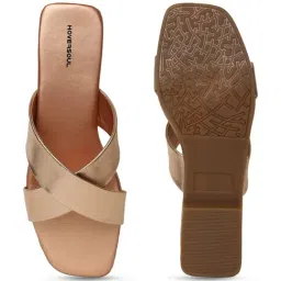 Hoversoul Women's Ellora Talic Gold Cross Strap Sandals image 3
