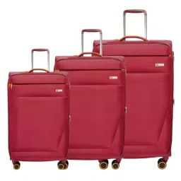 SWISS MILITARY Mercury Small, Medium, Large 55 cm, 65 cm, 75 cm (20 inch, 24 inch, 28 inch) Maroon Trolley Bag (Set of 3)-image-41