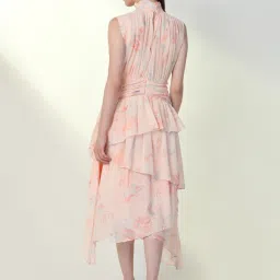 showoffff SHOWOFF Peach Printed High-low Dress image 2