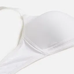 Leading Lady White Full Coverage T-Shirt Bra image 4