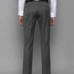 Louis Philippe Gods & Kings Grey Slim Fit Checks Trousers image 2