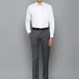 Louis Philippe Gods & Kings Grey Slim Fit Checks Trousers image 5