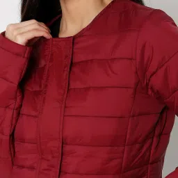 Vero Moda Maroon Puffer Jacket image 5