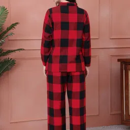 Secret Wish Red Flannel Checks Nightsuit image 2