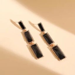 SOHI Bar Stone Drop Earrings For Women-picture-40