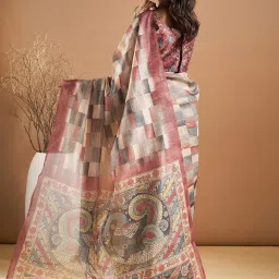 Saree Mall Multi Printed Sarees With Unstitched Blouse image 2