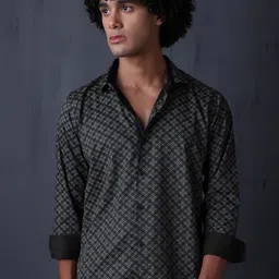 FILO HEVIS Men Classic Opaque Printed Casual Shirt-image-5