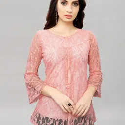 SELVIA Peach Self Pattern Top image 1