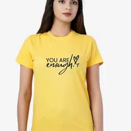 Moda Rapido Women Typography Printed Round Neck Cotton T-shirt-image-52