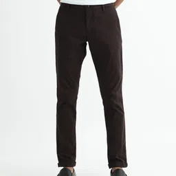 RARE RABBIT Men Jude Mid Rise Cotton Slim Fit Trouser-image-96