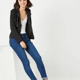 Miss Chase Black Embellished Jacket image 4