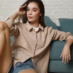 Pinacolada Beige Regular Fit Shirt image 4