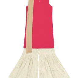 Akkriti by Pantaloons Kids Fuchsia Embroidered Kurta image 2