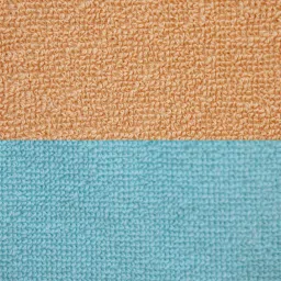 Ariana Aqua Blue & Orange Cotton 400 GSM Etereo Large Couple Bath Towel - Set of 2 image 3