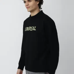Forever 21 Black Cotton Regular Fit Printed Sweatshirt image 3