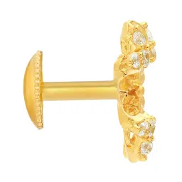Malabar Gold and Diamonds Floral 22k Gold Earrings for Women image 4