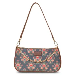 ZOUK Blue Printed Shoulder Bag image 1