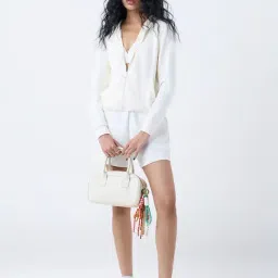 studiofit women Studiofit by Westside Cream Solid Hoodie image 3