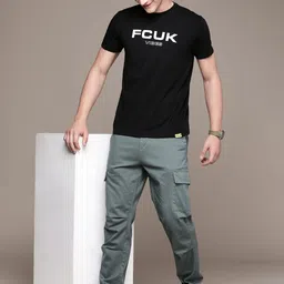 FCUK Brand Logo Printed Pure Cotton Oversized T-shirt image 4
