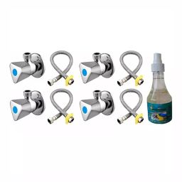 Fastgear Triangle Bathroom Faucet Set Stainless Steel Chrome Finish Silver, FG998-picture-46
