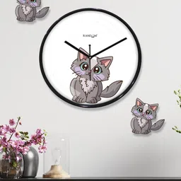 RANDOM Black Silent Clock Round Battery Analogue Wall Clock-picture-13