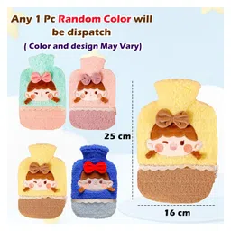 FunBlast Hot Water Bag with Soft Cover 1000 ml - Pink image 3