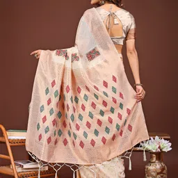 KALINI Paisley Woven Design Zari Saree image 3