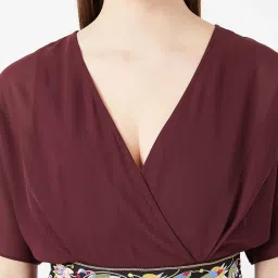 Miss Chase Wine Maxi Jumpsuit image 5