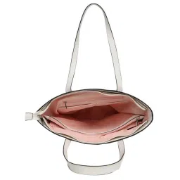 KLEIO White Solid Medium Tote Handbag image 4