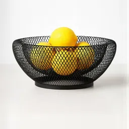 Go Hooked Black Double-Layer Metal Mesh Iron Wire Fruit Basket-image-6