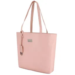 KLEIO Pink Solid Medium Tote Handbag image 5