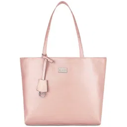 KLEIO Pink Solid Medium Tote Handbag image 1