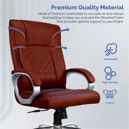 Vergo Swift Office Chair leatherette Brown, OCHB897126 image 2