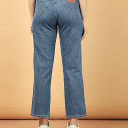 Wrangler Blue Straight Fit High Rise Jeans image 2