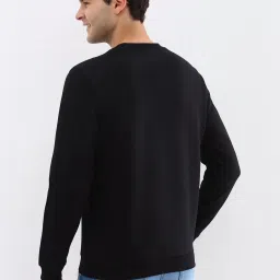 Allen Solly Black Cotton Regular Fit Sweatshirt image 2