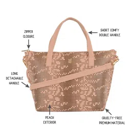 Baggit Pink Printed Medium Handbag image 2