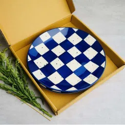 BlackCarrot Blue & White Ceramic Dinner Plates - Set of 2 image 2