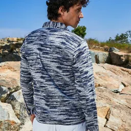 Campus Sutra Multicolored Regular Fit Texture Jacket image 2