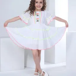 Peppermint Kids White Embroidered Dress-picture-22