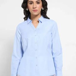 Annabelle by Pantaloons Placid Blue Formal Shirt-picture-31