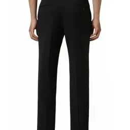 Van Heusen black Solid Trousers image 2