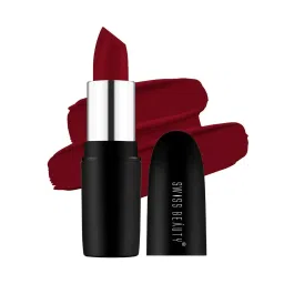 SWISS BEAUTY Pure Matte Lipstick Smoking Red - 3.8 gm image 3