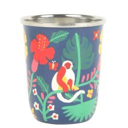 Chumbak Quiet Jungle Blue Stainless Steel Tumbler - Set of 1-picture-27